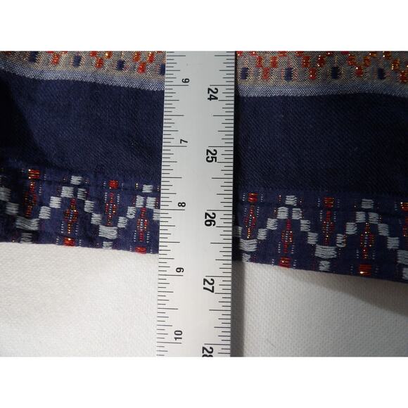 Dressbarn Woman 2X Aztec Southwestern Jacket Lightweight Zipper Metallic Western - Picture 9 of 10